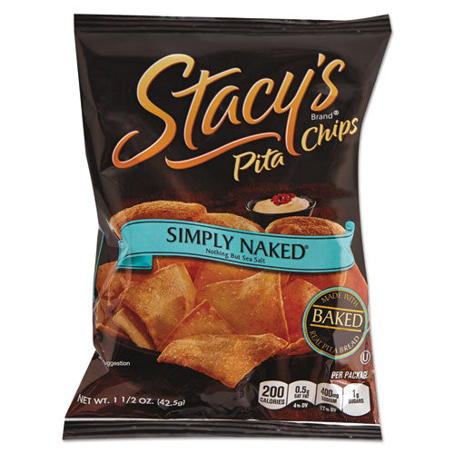 Stacy's QUA49650 Pita Chips, 1.5 Oz Bag, Original, 24/carton