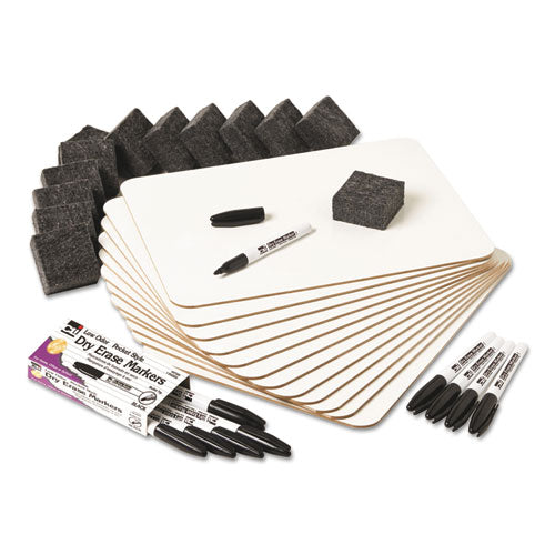 Charles Leonard 35036 Lapboard Class Pack, Dry Erase Boards, 12 x 9, White Surface