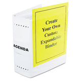 Charles Leonard 61605 Varicap Expandable Binder, 2 Posts, 6" Capacity, 11 X 8.5, White