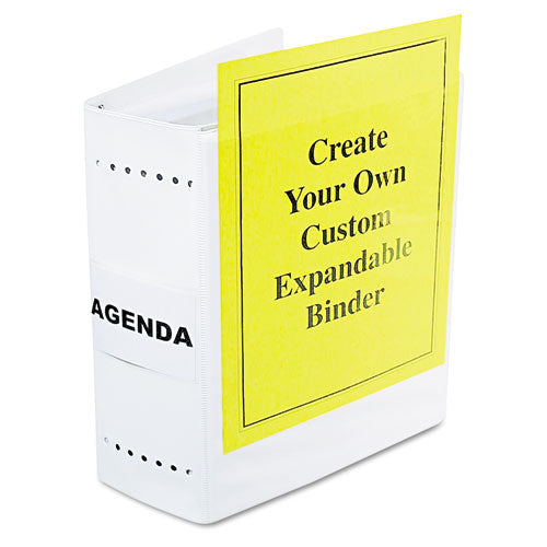 Charles Leonard 61605 Varicap Expandable Binder, 2 Posts, 6" Capacity, 11 X 8.5, White