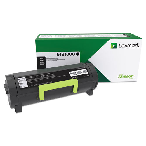 Lexmark 51B1000 51b1000 Unison Toner, 2,500 Page-Yield, Black
