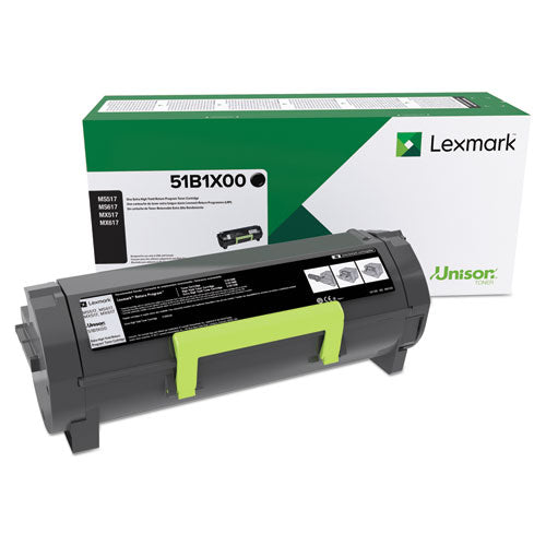 Lexmark 51B1X00 51b1x00 Unison Extra High-Yield Toner, 20,000 Page-Yield, Black