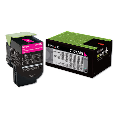 Lexmark 70C0XMG 70c0xmg Return Program Extra High-Yield Toner, 4,000 Page-Yield, Magenta, Taa Compliant