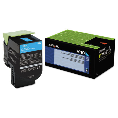 Lexmark 70C10C0 70c10c0 Return Program Toner, 1,000 Page-Yield, Cyan