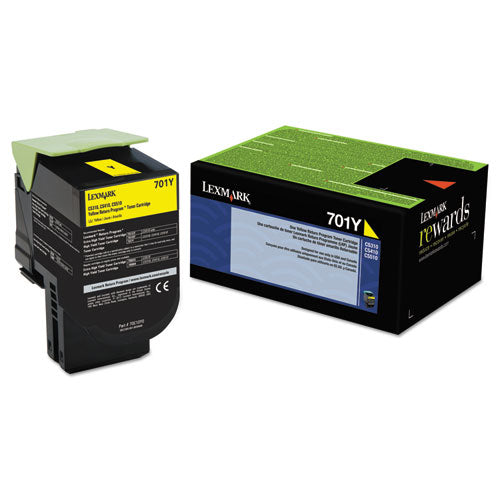 Lexmark 70C10Y0 70c10y0 Return Program Toner, 1,000 Page-Yield, Yellow