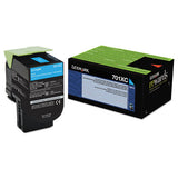 Lexmark 70C1XC0 70c1xc0 Return Program Extra High-Yield Toner, 4,000 Page-Yield, Cyan