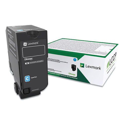 Lexmark 74C00CG 74c00cg Return Program Toner, 3,000 Page-Yield, Cyan