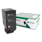 Lexmark 74C0HMG 74c0hmg High-Yield Toner, 12,000 Page-Yield, Magenta