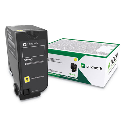 Lexmark 74C0HYG 74c0hyg High-Yield Toner, 12,000 Page-Yield, Yellow