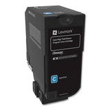 Lexmark 74C1HC0 74c1hc0 Return Program Unison High-Yield Toner, 12,000 Page-Yield, Cyan