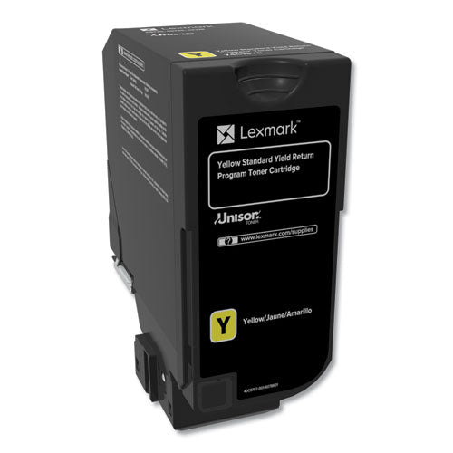 Lexmark 74C1SY0 74c1sy0 Return Program Toner, 7,000 Page-Yield, Yellow