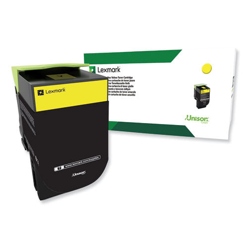 Lexmark 80C0HYG 80c0hyg Return Program High-Yield Toner, 3,000 Page-Yield, Yellow, Taa Compliant