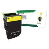 Lexmark 80C0XYG 80c0xyg Return Program Extra High-Yield Toner, 4,000 Page-Yield, Yellow, Taa Compliant