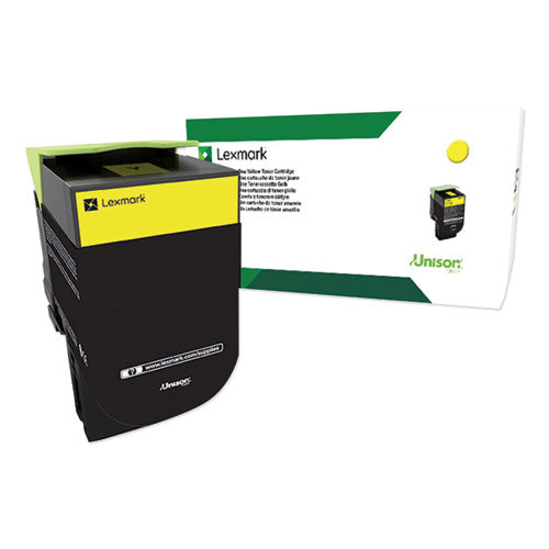 Lexmark 80C0XYG 80c0xyg Return Program Extra High-Yield Toner, 4,000 Page-Yield, Yellow, Taa Compliant