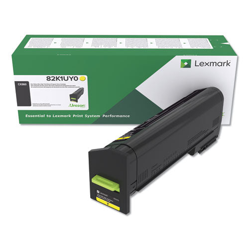 Lexmark 82K1UY0 82k1uy0 Return Program Ultra High-Yield Toner, 55,000 Page-Yield, Yellow