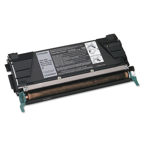 Lexmark C5240KH C5240kh Return Program High-Yield Toner, 8,000 Page-Yield, Black