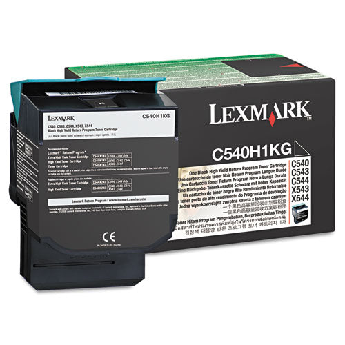 Lexmark C540H1KG C540h1kg Return Program High-Yield Toner, 2,500 Page-Yield, Black