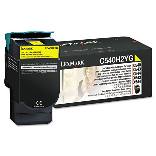 Lexmark C540H2YG C540h2yg High-Yield Toner, 2,000 Page-Yield, Yellow