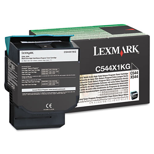 Lexmark C544X1KG C544x1kg Return Program Extra High-Yield Toner, 6,000 Page-Yield, Black