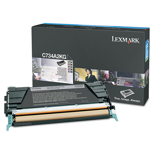 Lexmark C734A2KG C734a2kg High-Yield Toner, 8,000 Page-Yield, Black