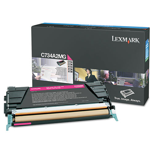 Lexmark C734A2MG C734a2mg Toner, 6,000 Page-Yield, Magenta