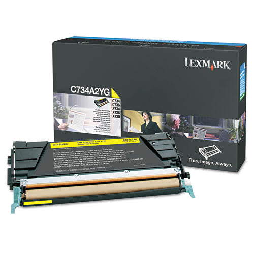 Lexmark C734A2YG C734a2yg Toner, 6,000 Page-Yield, Yellow