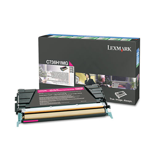 Lexmark C736H1MG C736h1mg Return Program High-Yield Toner, 10,000 Page-Yield, Magenta