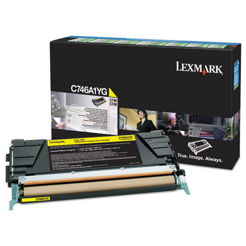 Lexmark C746A1YG C746a1yg Return Program Toner, 7,000 Page-Yield, Yellow