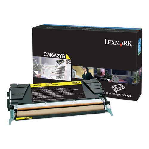 Lexmark C746A2YG C746a2yg Toner, 7,000 Page-Yield, Yellow