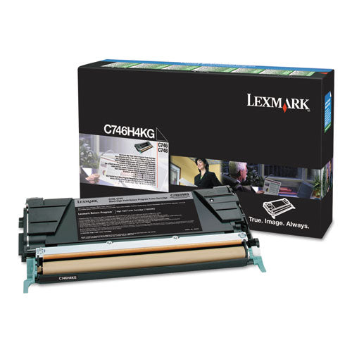 Lexmark C746H4KG C746h4kg Return Program High-Yield Toner, 12,000 Page-Yield, Black, Taa Compliant