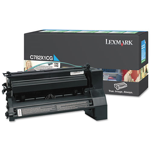 Lexmark C782X1CG C782x1cg Extra High-Yield Toner, 15,000 Page-Yield, Cyan