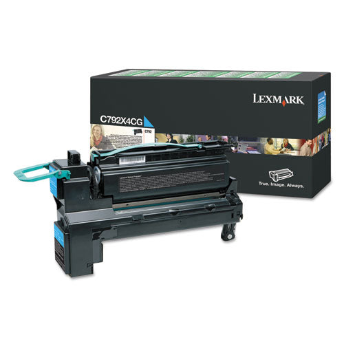 Lexmark C792X4CG C792x4cg Return Program Extra High-Yield Toner, 17,000 Page-Yield, Cyan