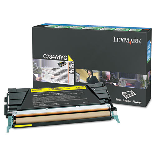 Lexmark X746A1YG X746a1yg Return Program Toner, 7,000 Page-Yield, Yellow