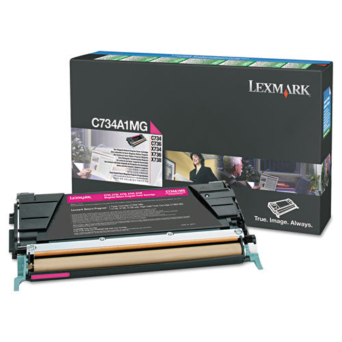 Lexmark X748H1MG X748h1mg Return Program High-Yield Toner, 10,000 Page-Yield, Magenta