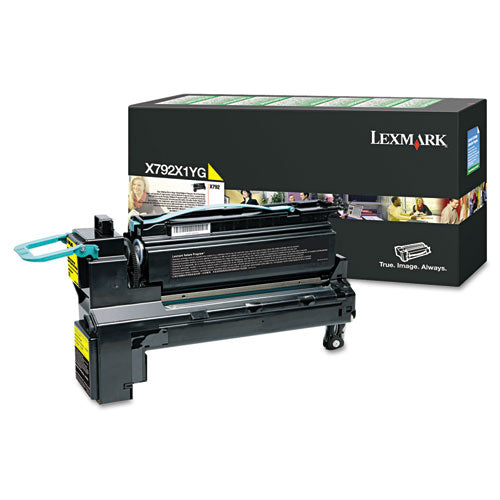 Lexmark X792X1YG X792x1yg Return Program Extra High-Yield Toner, 20,000 Page-Yield, Yellow
