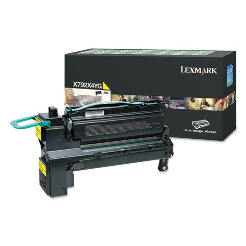 Lexmark X792X4YG X792x4yg Return Program Extra High-Yield Toner, 20,000 Page-Yield, Yellow
