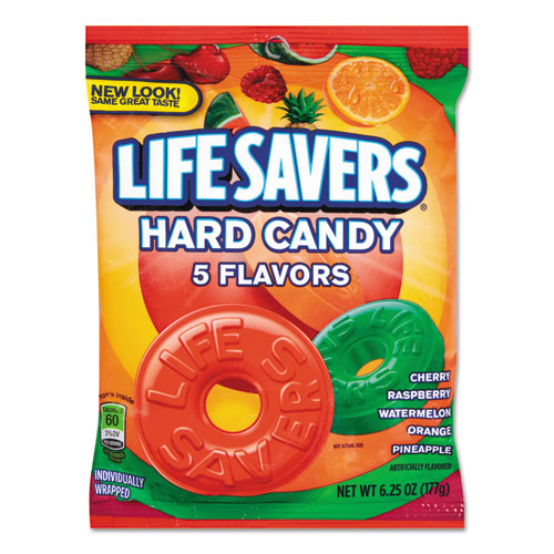 Lifesavers NFG885011 Hard Candy, Original Five Flavors, 6.25 Oz Bag
