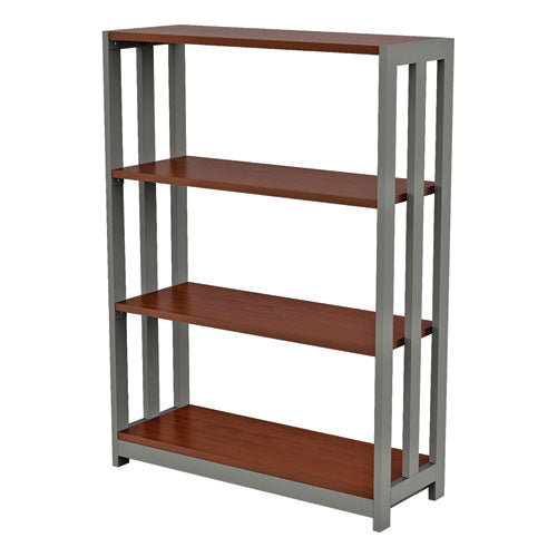 Linea Italia LITTR735CH Trento Line Bookcase, Three-Shelf, 31.5w x 11.5d x 43.25h, Cherry