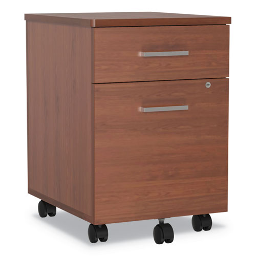 Linea Italia LITTR752CH Trento Line Mobile Pedestal File, Left Or Right, 2-Drawers: Box/file, Legal/letter, Cherry, 16.5" X 19.75" X 23.63"