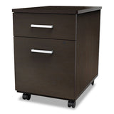 Linea Italia LITTR752MOC Trento Line Mobile Pedestal File, Left Or Right, 2-Drawers: Box/file, Legal/letter, Mocha, 16.5" X 19.75" X 23.63"