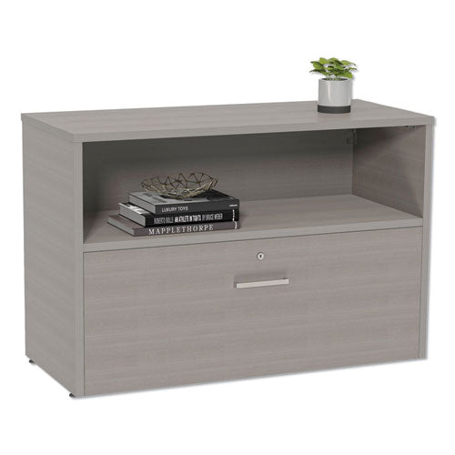 Linea Italia LITUR604ASH Urban 36" Credenza, Bottom Pedestal, 35.25w X 15.25d X 23.75h, Ash