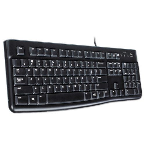 Logitech 920-002478 K120 Ergonomic Desktop Wired Keyboard, Usb, Black