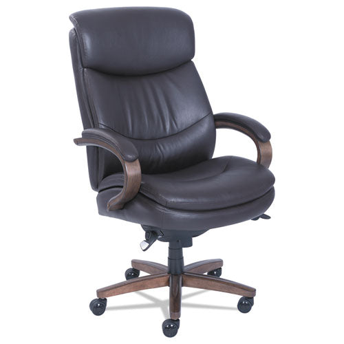 La-Z-Boy 48961B Woodbury Big/tall Executive Chair, Supports Up To 400 Lb, 20.25" To 23.25" Seat Height, Brown Seat/back, Weathered Sand Base