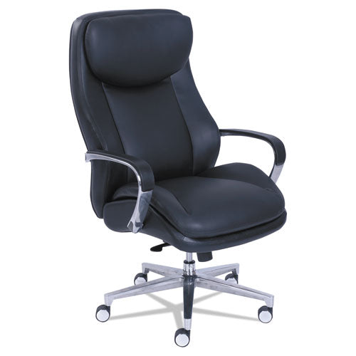 La-Z-Boy 48968 Commercial 2000 Big/tall Executive Chair, Supports Up To 400 Lb, 20.5" To 23.5" Seat Height, Black Seat/back, Silver Base
