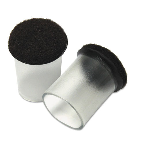 Master Caster 88451 Like New Solutions, Floor Savers, Round, 1.25" Diameter, Clear/Gray, 8/Pack