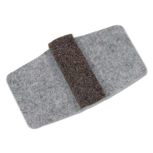 Master Caster 88458 wrap around felt floor savers, rectangular, 7.25 x 1 x 8, gray/black, 16/pack