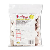 Master Caster 88847 Quiet Feet Deluxe Noise Reducers, 1.25" Dia, Circular, Beige, 100/pack