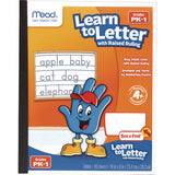 Mead 48122 Learn to Letter Writing Tablet with Raised Ruling, Primary Rule, Orange Cover, (40) 10 x 8 Sheets