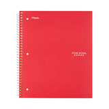 Five Star 05200 Wirebound Notebook with Two Pockets, 1-Subject, Wide/Legal Rule, Red Cover, (100) 10.5" x 8" Sheets