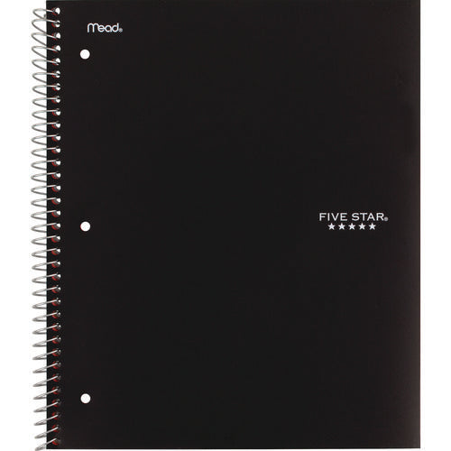 Five Star 820190 Wirebound Notebook, 5-Subject, Medium/College Rule, Assorted Cover Colors, (200) 11 x 8.5 Sheets, 2/Pack